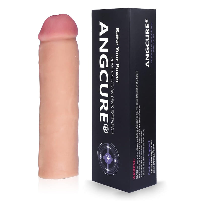 Penis Sleeve Extension, Cock Extender, Realistic Textured, Pleasure Enlager&Enhancer, Body-Safe & Ultra-Soft Stretchy Material, Water-Based Lube Applicative For Men & Couple