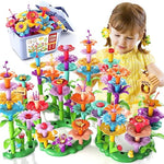 148Pcs Flower Garden Building Toys For 3 4 5 6 Year Old Girls, Educational Activity Preschool Birthday Gifts For 3 4 5 Year Old Girls, Building Stem Toys For Kids Toddlers Ages 3-5