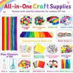 Back to School Arts and Crafts Supplies Kit with Glue Stick for Kids