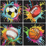 4 Pack Diamond Art Painting Kits for Kids Ages 8-12, 6X6inch, Fun and Easy DIY Craft