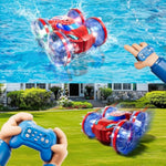 Amphibious Remote Control Car, 2.4Ghz Rc Truck For Toddlers Kids Boys, Hand Gesture Stunt Hobby Rc Cars Boat For Kids Boys, 4Wd All Terrain Waterproof Outdoor Toys Gift For 3 4 5 6 7 8 Year Olds Girls