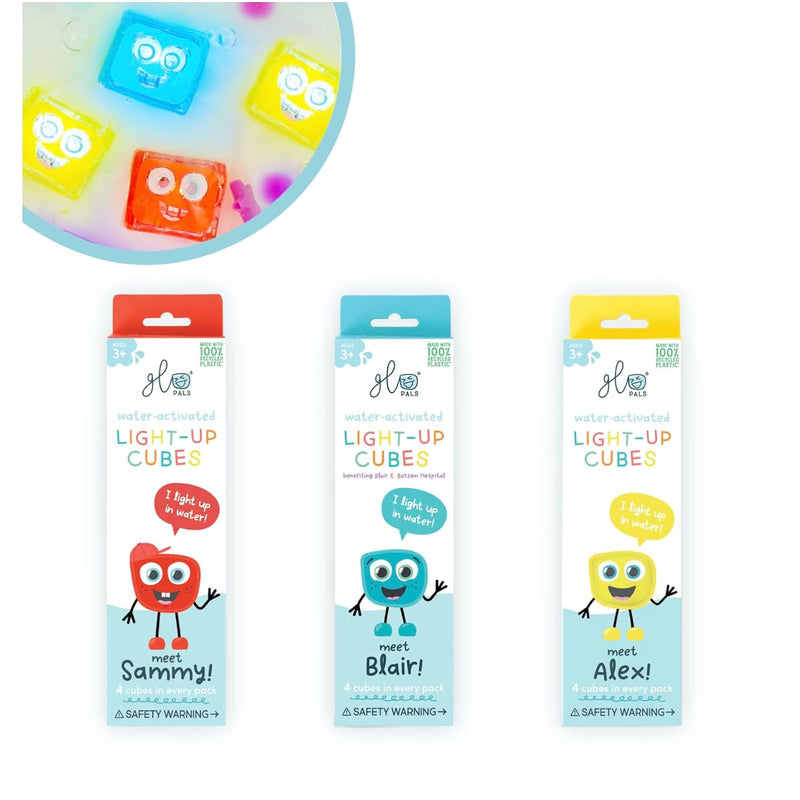 Water Activated Light Up Cubes Bundle For Sensory Play (Primary Pals Yellow