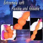 7.87 Inch Magic Pumpkin Fantasy Monster Sex Toy, Realistic Glow Silicone Dildo With Strong Suction Cup, Thick Anal Beads, Fantasy Monster Dildo Gay Sex Toys For Beginner Men Women Couple Gay