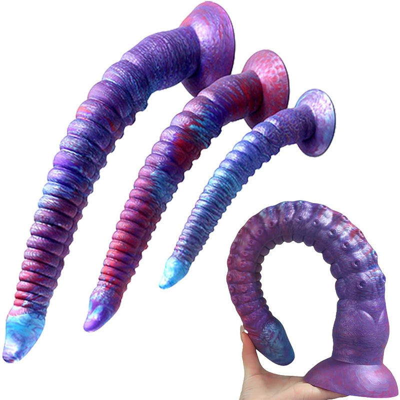 22In Silicone Super Long Tentacle Anal Dildo Butt Plug Strong Suction Cup Realistic Monster Octopus Dildos Anal Vaginal Prostate Massage G-Spot Sex Toys For Beginner Advanced Men Women (L)