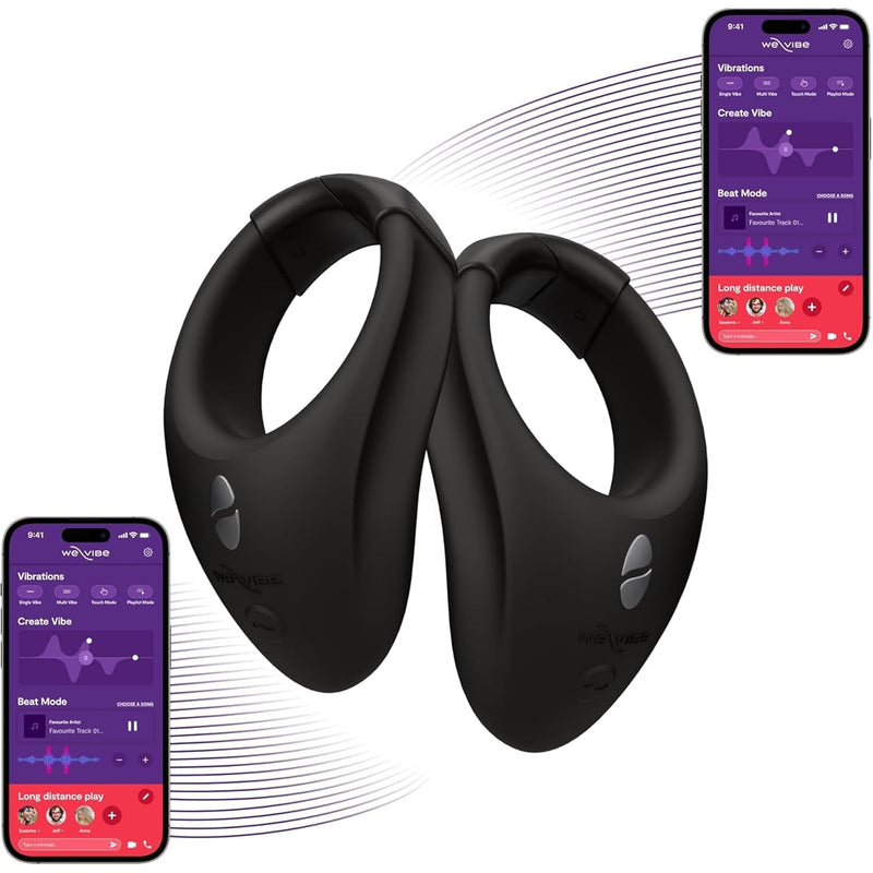 Tease Us Set Bond + Bond | Male Vibrator | Wearable Cock Rings | Vibrating Penis Rings - Quick-Release | App & Remote Controlled | 2 Sizes & Custom Fit | Adult Sex Toys For Men And Couples