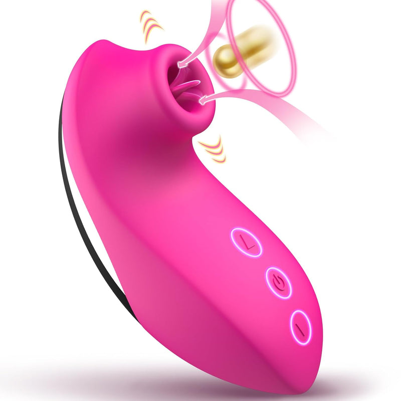 Adult Sex Toys Vibrator For Women - 2In1 Vibrating & Licking Tongue G Spot Vibrators, Nipples Clitoral Stimulator Dildo With 10 Modes Vibrating Massager For Woman Sex Machine For Female Adults Couples
