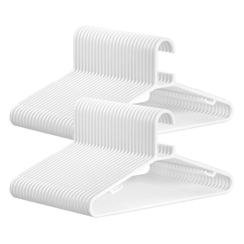 Plastic Hangers 50 Pack, Space-Saving Clothes Hangers, Lightweight Hangers, For