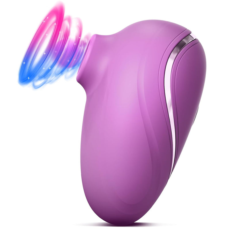 Sucking Vibrator Women Sex Toy - Rose Stimulator Clitoris Vibrator, Wide Opening Sucker Nipple Toys For Pleasure, Clitoral Suction Vibrator With 6 Modes, Mini Vibrator Female Couples Sex Toys, Purple