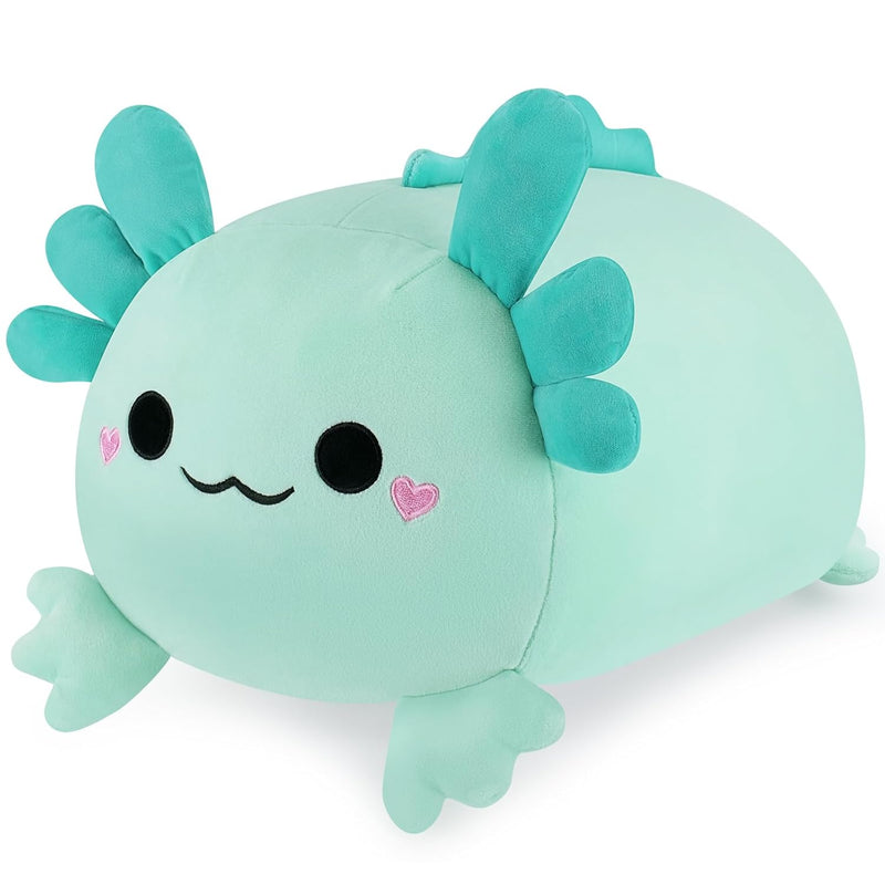 Axolotl Plush 15.8'' Axolotl Plush Pillow, Green Kawaii Axolotl Plushies, Axol