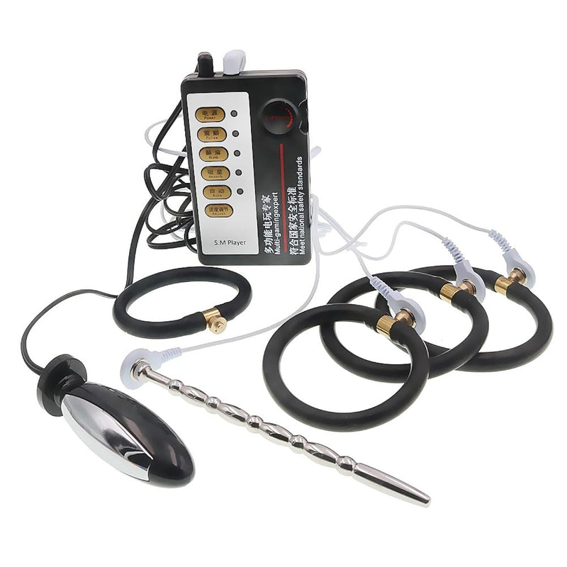 Electric Stainless Steel Urinary Plug Smooth Urethralsounding Anal Plug Penis Stretcher Toy Stimulate Urethral Dilator Masturbation Urethral Sounds Plug Adult Sex Toys Training For Men (#D)
