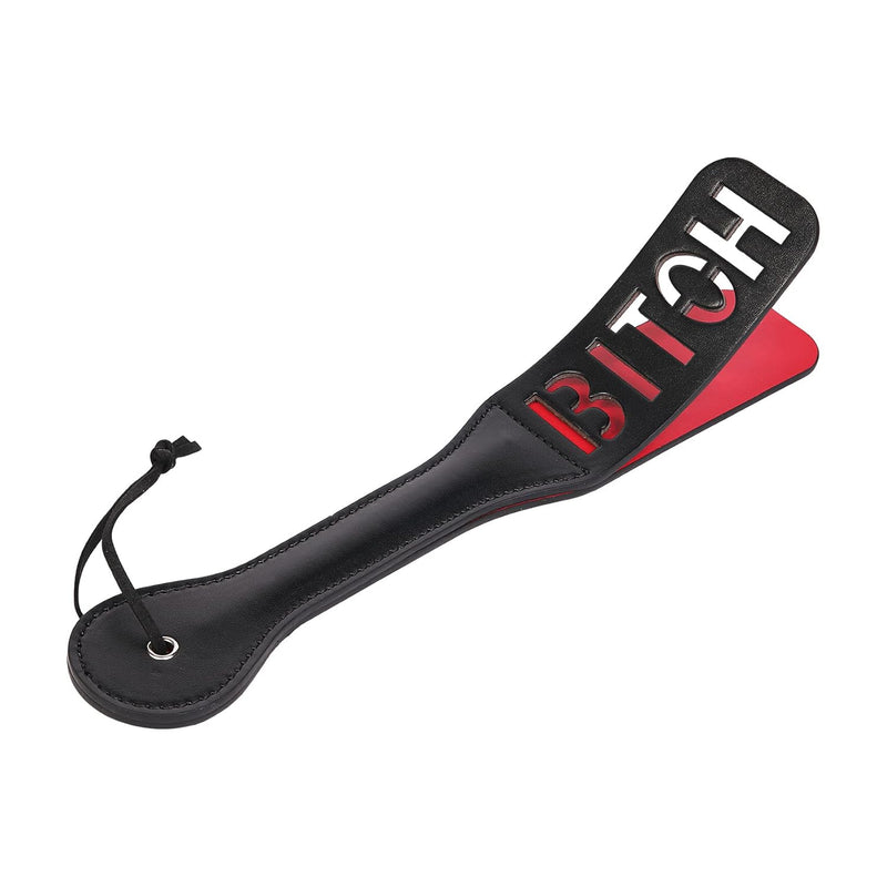 Bitch Spanking Paddle For Adults, 12.8Inch Faux Leather Slapper Paddle For Sex Play