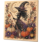 Halloween Pearl Art Kit for Adults, 3D Diamond Craft with Witch Moon Design