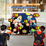 Zombie Shooting Game Practice Target Toys Foam Blaster Sets?With 2 Foam Dart Blasters 40 Foam Darts?Halloween Indoor Activity Game For Kids?Compatible With Nerf Guns