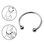 Stainless Steel Cock Ring For Men Glans Ring In 6 Sizes Open Pleasure Ring With 2 Beads For Penis Massage Increase Stimulation Bdsm Male Penis Ring Sex Toys (Xl)