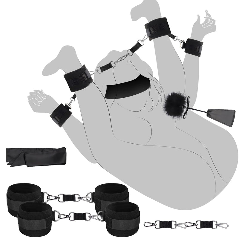 Bdsm Sex Bondage Restraints Kit Wrist To Ankle Handcuff