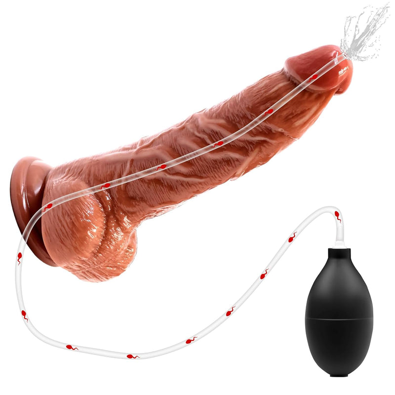 Dildos Squirting Dildo Ejaculating Toy - With Strong Suction Cup For Hands-Free Play, With Curved Shaft And Balls, Adult Sex Toys For Women G Spot And Anal Prostate