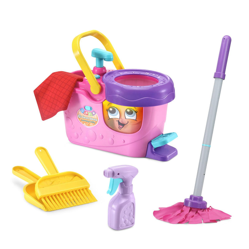LeapFrog Clean Sweep Learning Caddy, Kids Mop and Broom Cleaning Toy Set fo