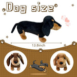 Dogs Stuffed Animals,16”Dachshund Stuffed Animals Toys Plush Dog Stuffed For Kids,Girls,Boys,Pet,Soft Cuddly Plush Toy Realistic Dog Toys As Birthday Gift (Brown)