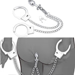 Metal Butt Plug Set Anal Plug With Sm Sexy Handcuffs,Bdsm Restraints,Bondage Gear Metal Fetish Sex Toys For Adults Sm Games Sex Toy Long Chains Stainless Steel Butt Plug,Sex Toys For Couples