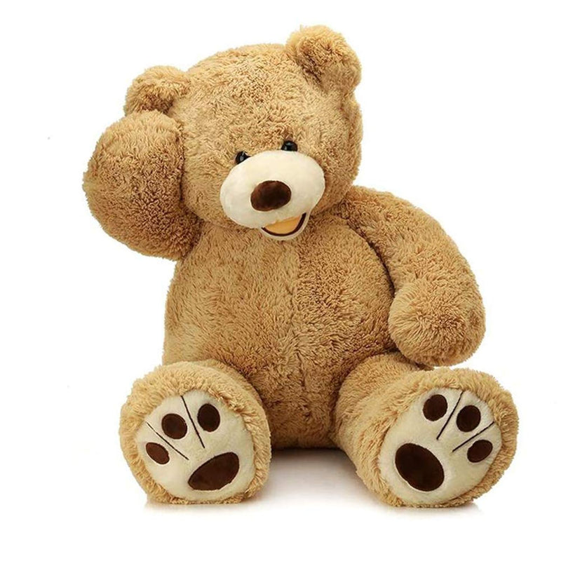 MorisMos Giant Teddy Bear with Big Footprints Plush Stuffed Animals Light B