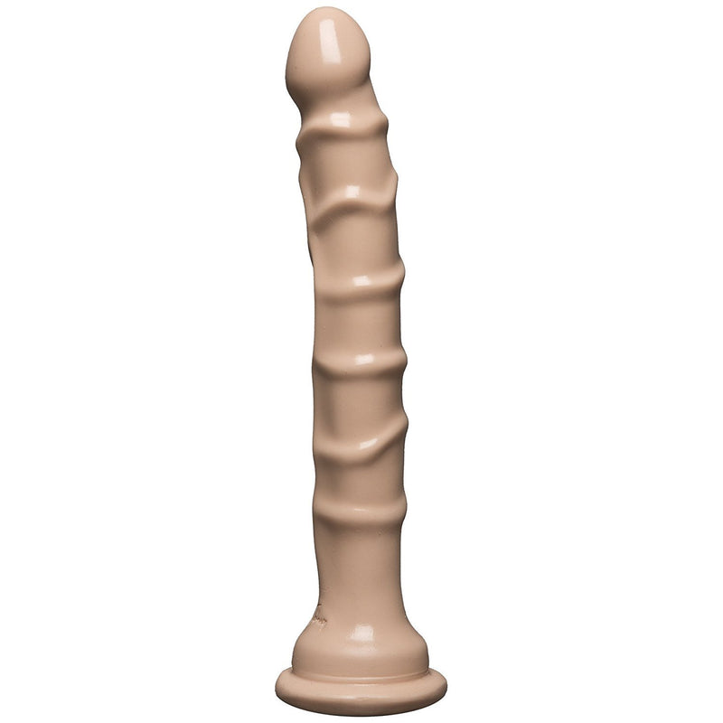 Raging Hard-Ons - Slim Line - 8 Inch (8.7 In. Long And 1.2 In. Wide) - Heavily Veined - Dildo With Suction Cup Base - Great For Anal Beginners - Vanilla