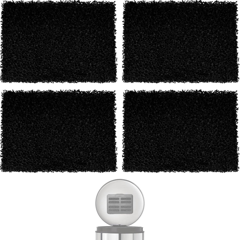 4 Packs Trash Can Odor Absorbing Filters - Activated Charcoal Filters Compatible