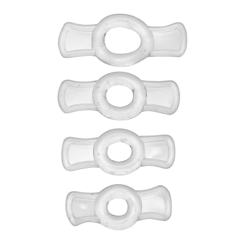Endurance Constrictive Penis Ring Set, Clear