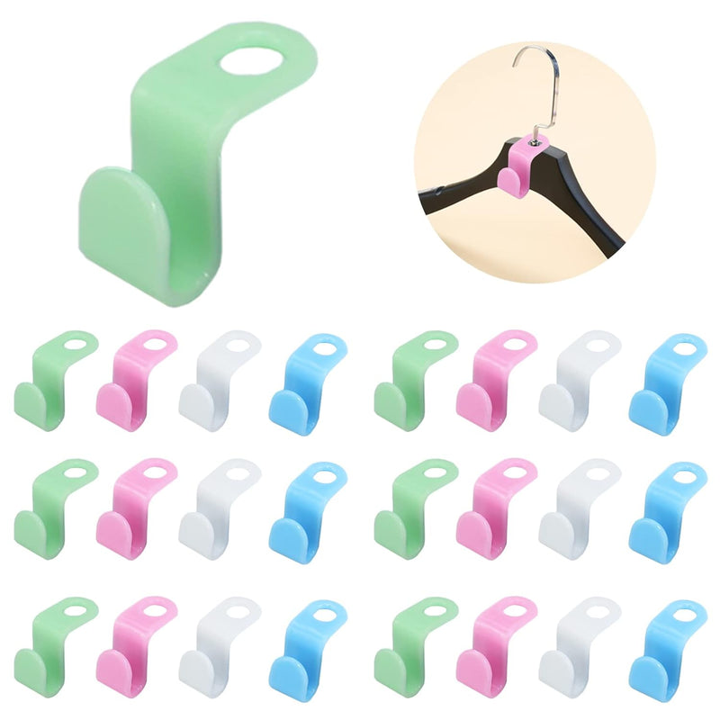 Clothes Hanger Connector Hooks,100Pcs Hanger Hooks,Space Saving Cascading Hanger