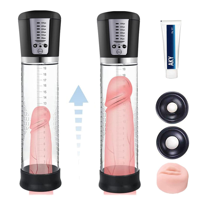 Penis Vacuum Pump With 6 Suction Intensities, Rechargeable Automatic High-Vacuum Penis Masturbator Enlargement Extend, Electric Penis Enlarge Air Pressure Device For Stronger Bigger Erections, Black