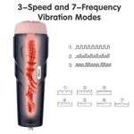 Rechargeable Male Masturbator With Kliclok System For Premium Sex Machine, 3-Speed And 7-Frequency Vibration Modes Vagina Cup