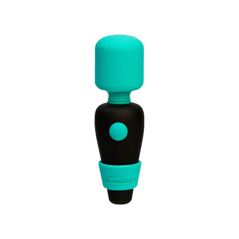 Pocket Vibrator, Mini Massage Wand, Powerful Powerbullet Motor, Rechargeable Personal Body Massager, Handheld, Cordless, Waterproof, Travel Bag Included, Black And Teal