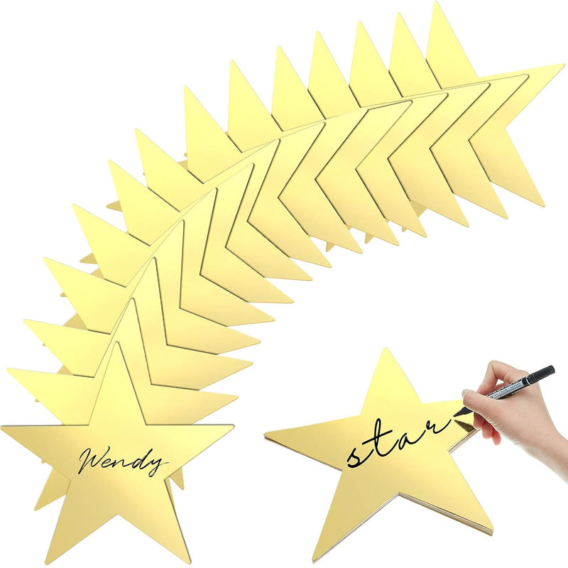 Gold Star Cutouts Double Printed Paper Stars Decoration For Wedding Party Movi