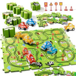 Toddler Toys Gifts For 2 3 4 5 Year Old Boys, 73 Jigsaw Puzzle Race Track Car Set Toys For Kids Boys Toddlers 1-3 2-4 3-5 4-6, Puzzle Tracks Car Toy Gifts For 2 3 4 5 Year Old Boy Kids
