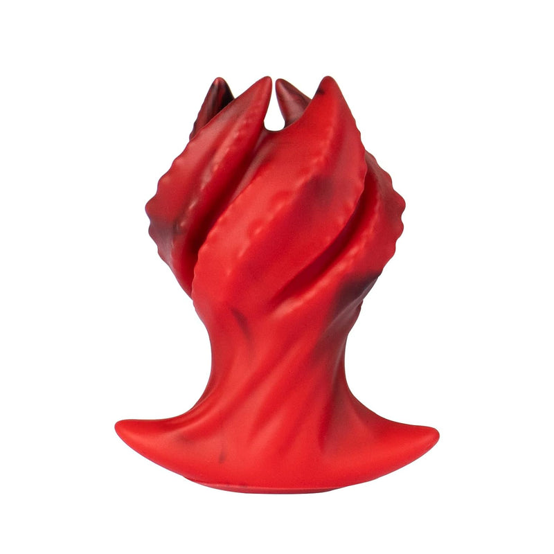 Anal Plug Sex Toy,Unique Design Prostate Massager,Ideal For Beginners To Experienced Users Platinum Silicone Material Red (L)