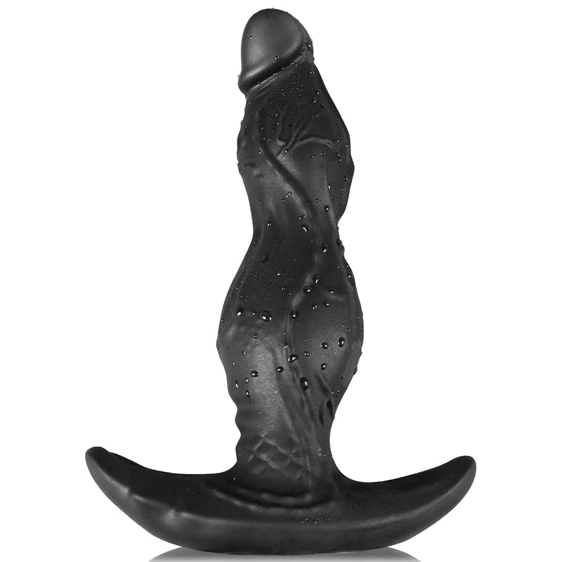 Anal Beads Dildo For Comfortable Long-Term Wear Silicone Butt Plug Dilator With Curved Base Black 7.72 X 1.97 Inch Prostate Massager Sex Toy For Men Women Masturbation