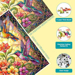 1000 Piece Vintage Hummingbird and Flower Puzzle for Adults