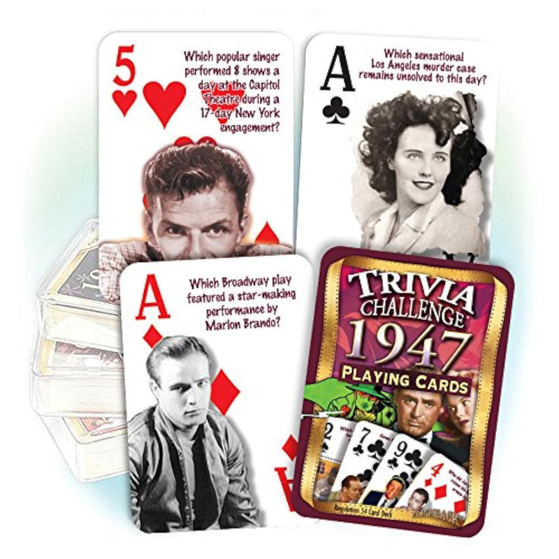 Flickback 1947 Trivia Playing Cards: Great Birthday