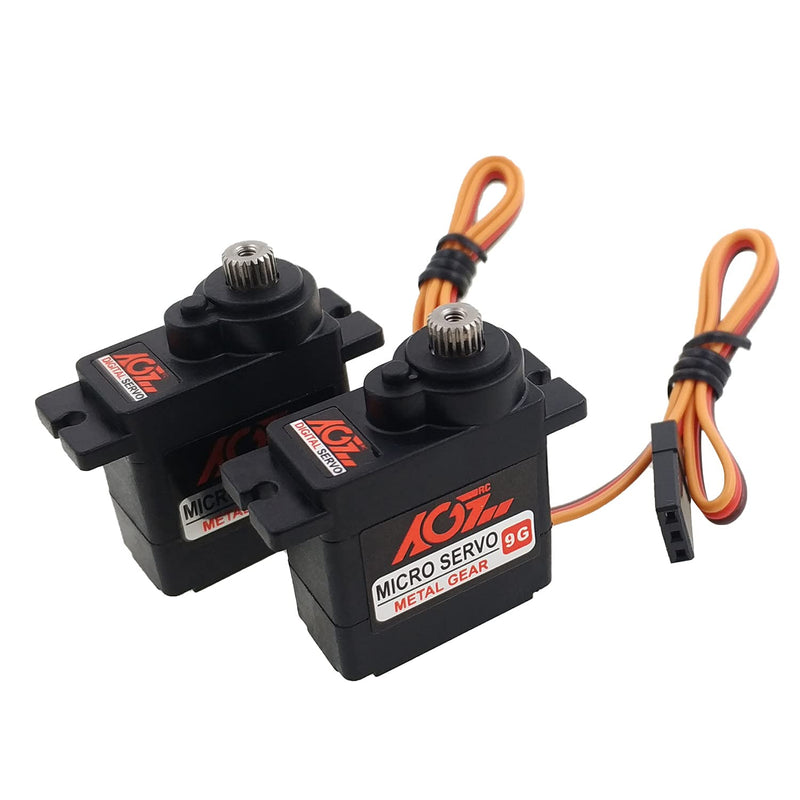 2Pcs Micro 9G Rc Servo Motor Kit Digital 2.8Kg Metal Gear Mini Servo For Rc He
