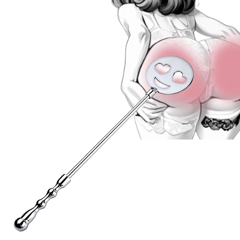 Metal Bdsm Cane, Whip Bdsm Paddles With Smiley Face Shape Sex Paddle Bdsm Sex Toys - S&M Paddles Sm Restraints For Sex Games Sex Toys - S&M Whips Spanking Paddle Whip Kinky Sex Toys For Women Men