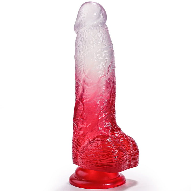 G Spot Dildo 7.8 Inch Realistic Dildo With Ultra Vein Ridge For Female Pleasure, Suction Cup Dildo Waterproof Dildo Harness Compatible Adult Sex Toy For Hands-Free Play (Red)