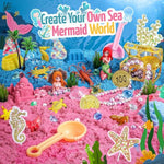 Mermaid Sensory Bin Play Sand Kit for Children Ages 3 to 7