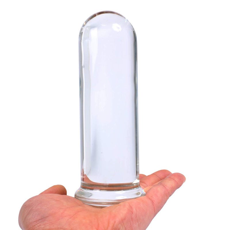 Large Round Glass Butt Plug Huge Crystal Anal Plug Anal Masturbation Butt Expander Sex Wand (Medium)