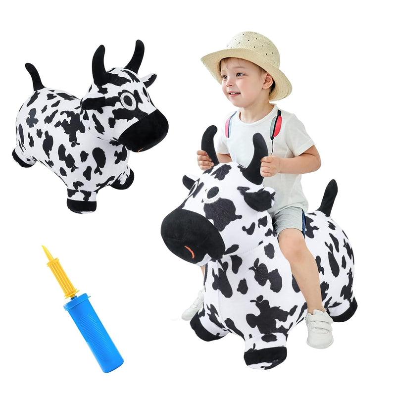 Bouncy Hopper Cow, Inflatable Hopping Outdoor Ride On Bouncy Animal Play To
