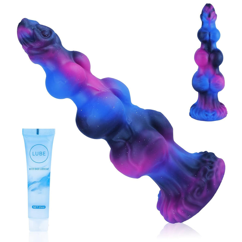 7.67" Small Monster Silicone Dildo Fantasy Horse Dildos With 3 Big Knots, Thick Anal Dildo With Strong Suction Cup, Dragon Dog Knot Dildos For Women Sex, Anal Adult Sex Toys For Couples Gay Men