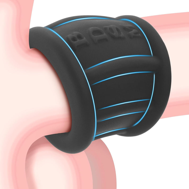 Penis Ring For Men - Ball Stretcher Black Silicone Stretchy Cock Ring For Harder Longer Stronger Erections - Erection Enhancing Sex Toy