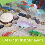 Dinosaur Sensory Bin,Dinosaur Toys For Toddler Boys And Girls,Include Glow In The Dark Dinosaur,Easy Storage Sensory Toys…