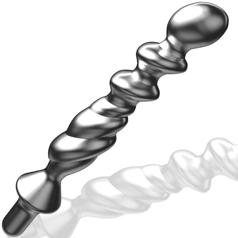 Metal G-Spot Dildo - Bumpy Anal Plug Butt Plug Dilator Aluminum Alloy Double Ended Dildo Massager - 7.67 X 1.16 Inch Sex Toy For Men Women Masturbation