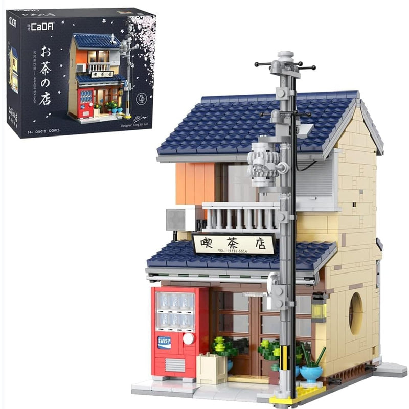 Japanese Tea House Building Blocks Set, Moc Cada Bricks Street View House B