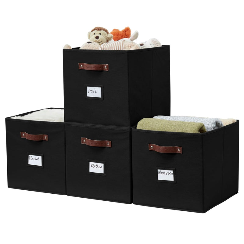 Storage Baskets 13X15X13 Storage Cube Bins With Label Holders, Kallax Storage Cu