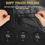 Penis Rings Set With 3 Different Sizes Cock Rings For Erection Enhancing, Long Lasting Stronger Adult Sex Toy, Soft Stretchy Silicone Cock Ring For Men Couple Sexual Pleasure Enhancing, Black